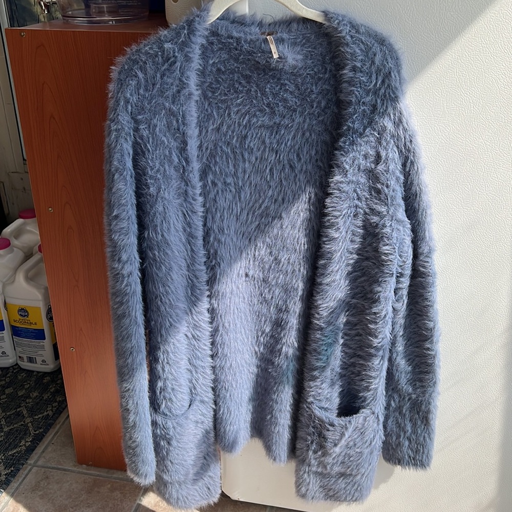 Free People Faux Fur Cardi